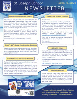 School Newsletter for September 18, 2026